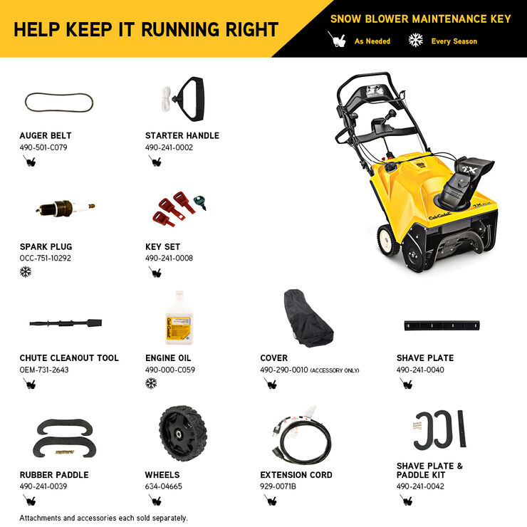 Cub Cadet 1X™ 21" LHP Snow Blower (31PM2T6C710) Cub Cadet 1X™ 21" LHP Snow Blower (31PM2T6C710)
