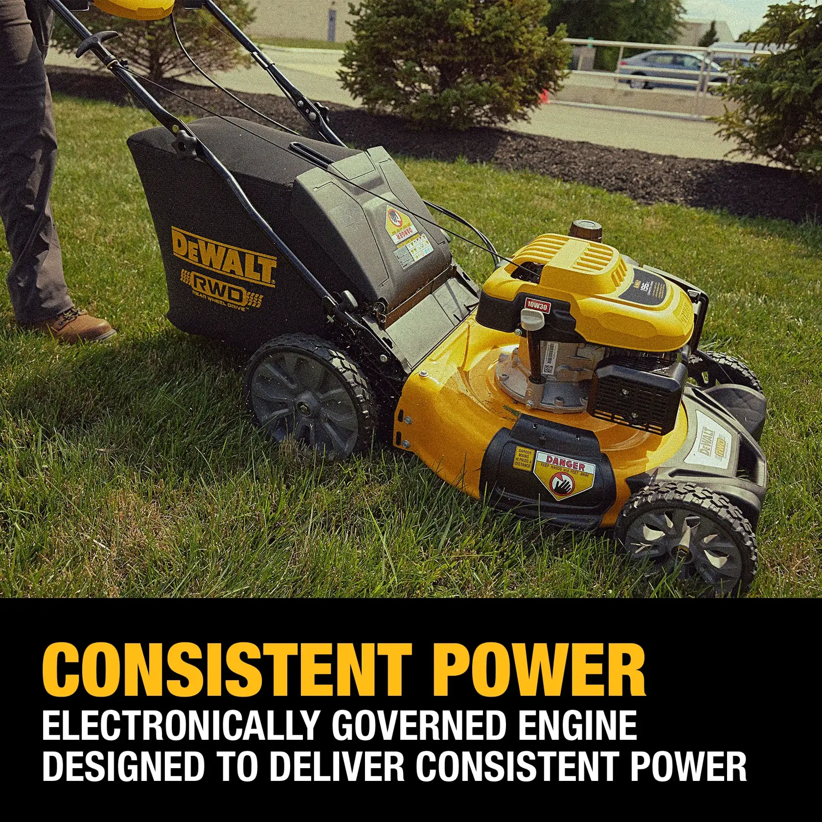 DEWALT® 21-in. 196cc RWD Self-Propelled 3-in-1 Lawn Mower With PowerAdapt™