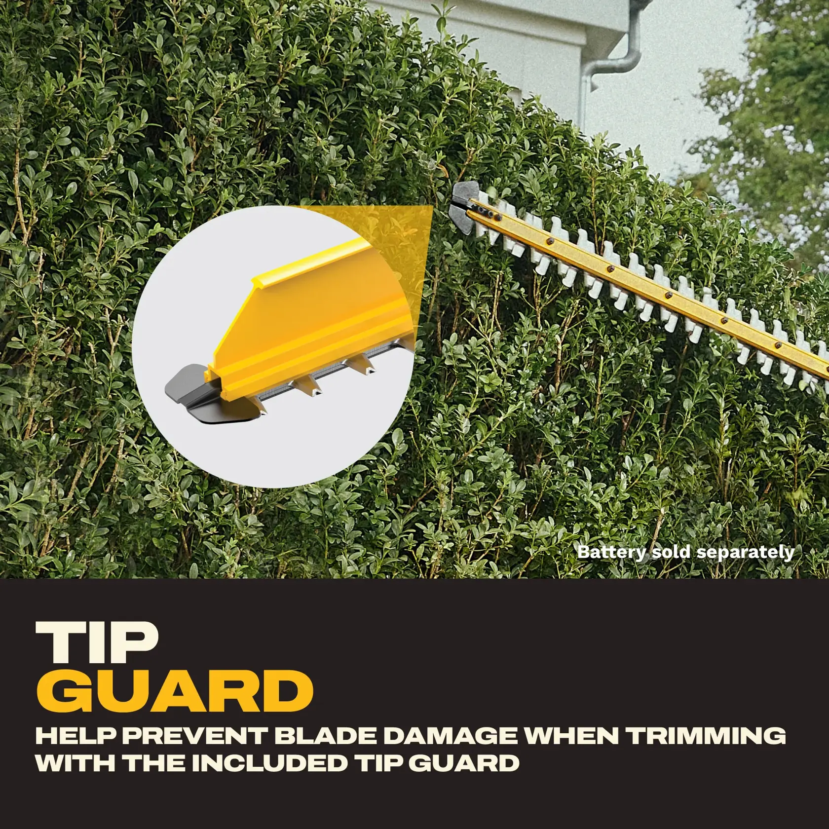 DEWALT® 20V MAX* XR® 24-in. Brushless Cordless Hedge Trimmer (Tool Only)